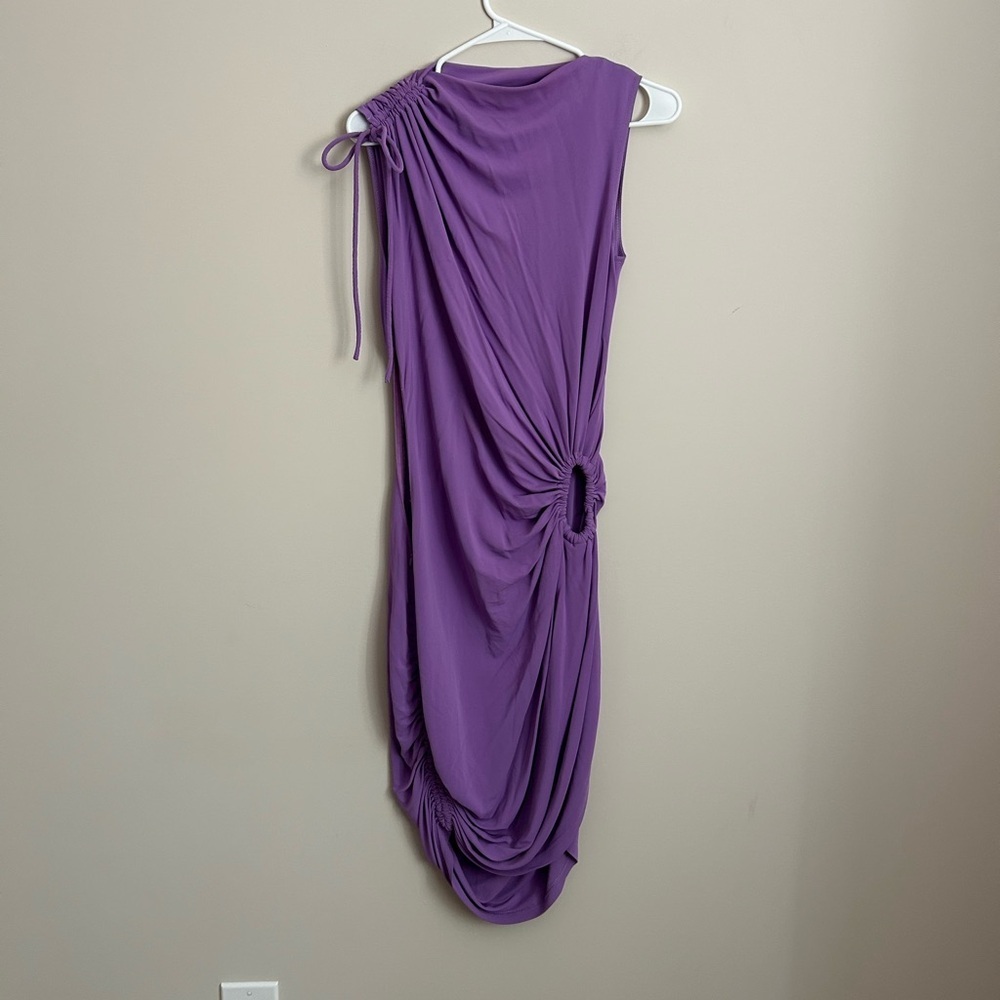 MONSE Purple Dress with Cutout Detail Size 10